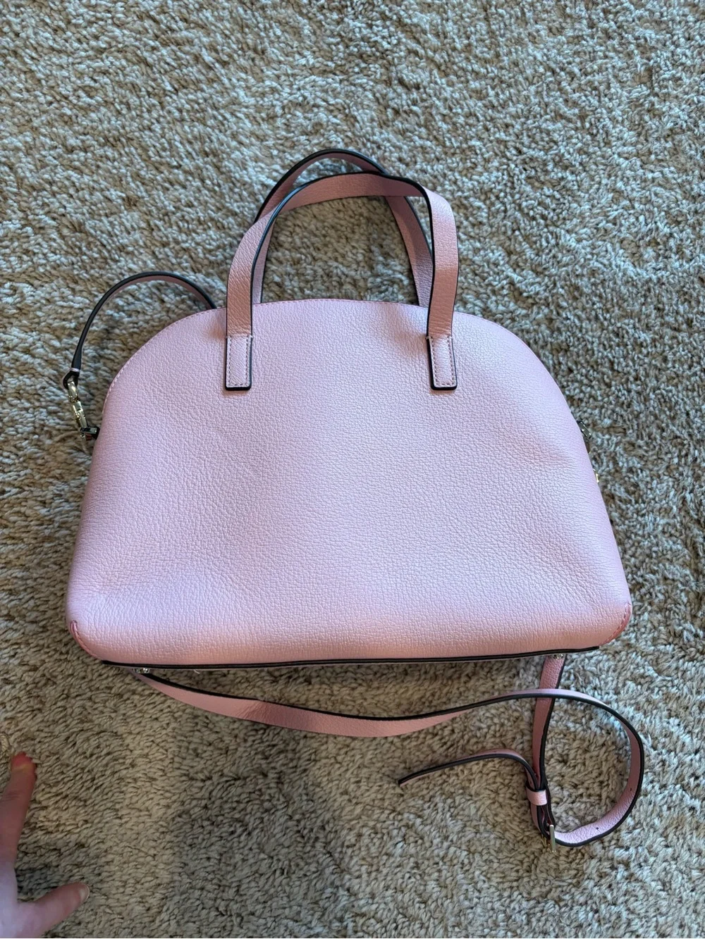 kate spade Pink Bow Dome Satchel with Crossbody Strap